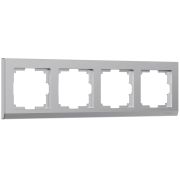 W0041806/ Рамка на 4 поста Stark (серебряный) снят