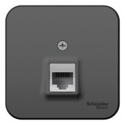 Blanca Розетка компьютерная RJ45, кат.5E, изолир. пластина Антрацит BLNIA045006