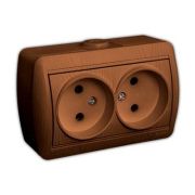 LEZARD Розетка 2-ая б/з О/П сосна 710-0800-128