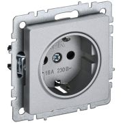 IEK BRITE BASE Алюминий Розетка 1-м с/з без защ штор 16А РС11-1-0-БрА.