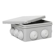 EKF коробка распаячная для о/п 100х100х50мм серая 10 вводов IP55 KMP-030-014