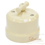 Выключатель двойной слоновая кость Lindas 34109