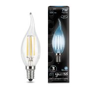 Лампа Gauss LED Filament Свеча на ветру E14 7W 550lm 4100К 104801207