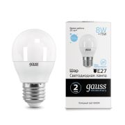Лампа Gauss LED Elementary Шар 8W E27 560lm 6500K 53238