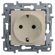 Legrand Etika Слоновая кость Розетка с/з, винт. клем. 672321