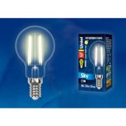 Лампа Uniel SKY Filament LED-G45-13W-3000K-E14-CL шар теплый свет