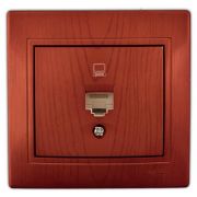 LEZARD С/П вишня розетка компьютерная  701-0601-139