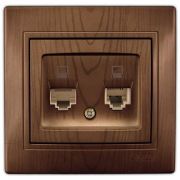 LEZARD С/П сосна розетка ТФ+UTP 701-0801-143