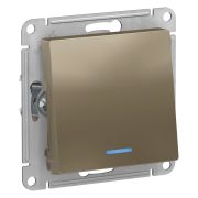 Systeme Electric AtlasDesign Шампань Переключатель 1-клавишный с подсветкой, сх.6а, 10АХ, механизм