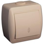 LEZARD Выключатель 1 кл. О/П проходной крем 710-0300-105