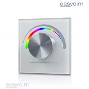 W-RGB (W) Радио панель встраиваемая в стену с валкодером на 1 зону для RGB ленты (белая)