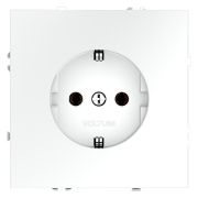 Розетка встраиваемая VOLTUM S70 с заземлением 16А, (белый матовый)