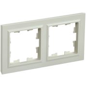 IEK BRITE BASE Бежевый Рамка 2-м РУ-2-БрКр.