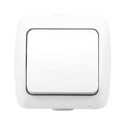 ALSU Выключатель 1-кл. для открытой установки белый