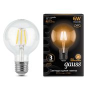 Лампа Gauss LED Filament G95 E27 6W 2700K 105802106