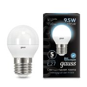 Лампа Gauss LED Шар E27 9.5W 950lm 4100K 105102210