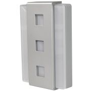 Zamel Звонок «GLASSO», проводной, эл.-механич., 220 В, серебристый+серебристое стекло 8мм, 85 дБ