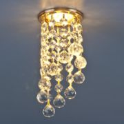 205C-С MR16 золото/прозрачный хрусталь  (FGD+Clear) Strotskis светильник точечный ЭС (снят)