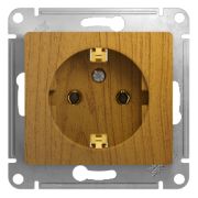 SE Glossa Дерево Дуб Розетка с заземлением GSL000543