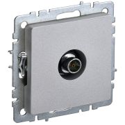 IEK BRITE BASE Алюминий Розетка TV оконеч РТВ11-0-БрА.