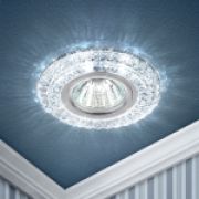 ЭРА DK LD3 SL/WH Светильник декор c белой светодиодной подсветкой, прозрачный Б0019202