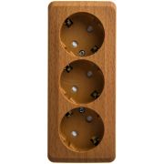 Этюд Дача бук Розетка 3-ая с/з со шторками наружная РА16-012Т