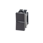 Механизм 1-клавишного проходного переключателя с клавишей, 1-модульный, серия Zenit, антрацит