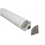 SWG SF-3030 Алюминиевый профиль угловой для двухрядной ленты с экраном 2м (Комплект)