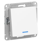 Systeme Electric AtlasDesign Бел Переключатель 1-клавишный с подсветкой, сх.6а, 10АХ, механизм