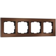 Рамка на 4 поста ALUMINIUM Коричневый a050951***