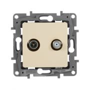 Legrand Etika Слоновая кость Розетка TV/SAT 2-х кабельная  672357