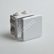 Тусо коробка распаячная для о/п 70*70*40мм IP55 6 вводов белая 67030Б