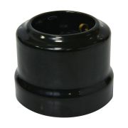 Розетка с заземлением черный Lindas 35015