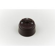 Выключатель поворотный 1-2 клавишный, АБС-пластик, коричневый Вектор