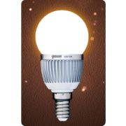 GAUSS Black Светодиодная лампа шар 5W E14 2700K матовая (металл. рад) 105101105 (снят )