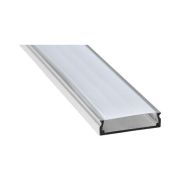 Алюминиевый профиль накладной 19*6.5mm 2м серебро (экран+заглушки+крепеж+саморезы) Feron CAB263