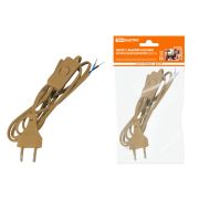TDM Шнур с выключателем и плоской вилкой ШУ01В ШВВП 2х0,75мм2 2м. бронза