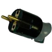 Legrand Элиум Вилка с/з 16А с поворотным мех.пластик черная 050173