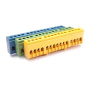 Шина нулевая 15 в корпусе на DIN-рейку зеленый 2100603