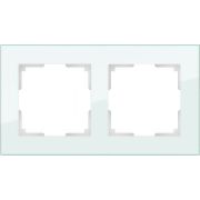 Рамка на 2 поста FAVORIT Натуральное стекло***