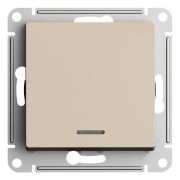 Systeme Electric AtlasDesign Песочный Переключатель 1-клавишный с подсветкой, сх.6а, 10АХ, механизам