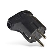 UNIVERSAL Евровилка черная с/з угловая 16А A0105 ( 25шт)