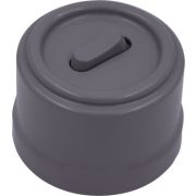 BIRONI Лизетта Пластик Титан Выключатель 1-кл (клавишный) B1-220-26