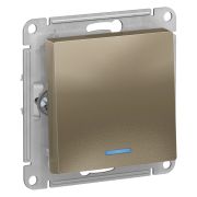 Systeme Electric AtlasDesign Шампань Выключатель 1-клавишный с подсветкой, сх.1а, 10АХ, механизм