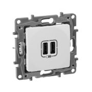 Legrand Etika Белый Розетка USB для зарядки двойная 672294