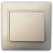 LEZARD С/П Выключатель 1-кл крем 701-0303-100