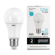 Лампа Gauss LED Elementary A60 12W E27 1150lm 4100K 23222