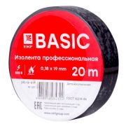 Изолента (0,18х19мм) (20м.) черная EKF plc-iz-a-b