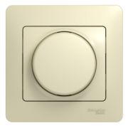 SE Glossa Беж Светорегулятор (диммер) поворотный, 300Вт (в сборе с рамкой) GSL000234