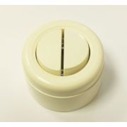 Выключатель 2-клавишный ABS пластик Interior Electric слоновая кость